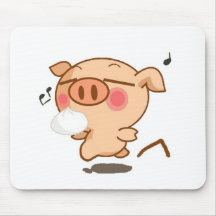 Piggy Pirouettes Mouse Pads