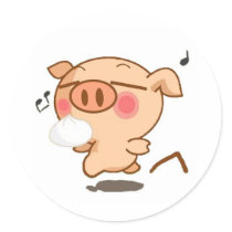 Piggy Pirouettes stickers by lvpiggy Piggy Pirouettes stickers