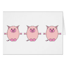 Piggy Power Greeting Card