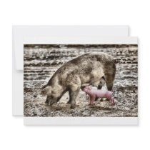 Piglet invitations