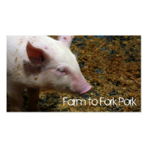 Piglet Pig  Farming Agricultural Business Cards