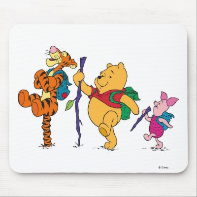Piglet, Tigger, and Winnie the Pooh Hiking mousepads