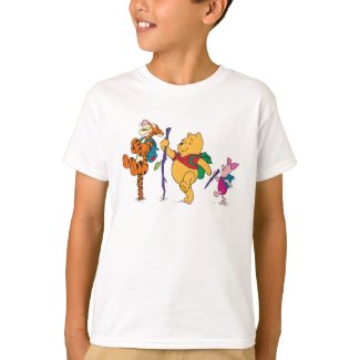 Piglet, Tigger, and Winnie the Pooh Hiking