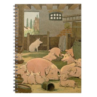 Pigs and Piglets on the Farm Spiral Notebooks