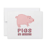 Pigs are Awesome Invites