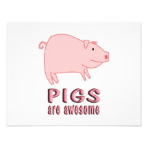 Pigs are Awesome Invites