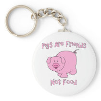 Pigs Are Friends, Not Food PETA Keychain