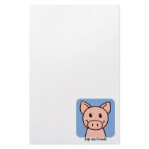Pigs Are Friends Stationery