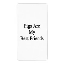 Pigs Are My Best Friends. Custom Shipping Label