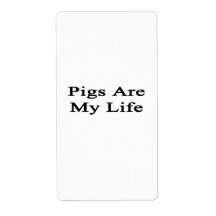 Pigs Are My Life Custom Shipping Labels
