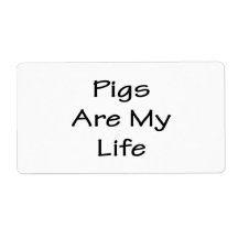 Pigs Are My Life Shipping Labels