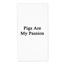 Pigs Are My Passion Shipping Label