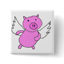 Pigs Can Fly buttons by brokenbunny Pigs Can Fly buttons