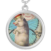 Pigs Do Fly - Pig Fairy Necklace necklaces