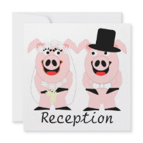 Pigs Evening Reception Custom Invitations