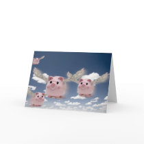 Pigs Fly Greeting Card