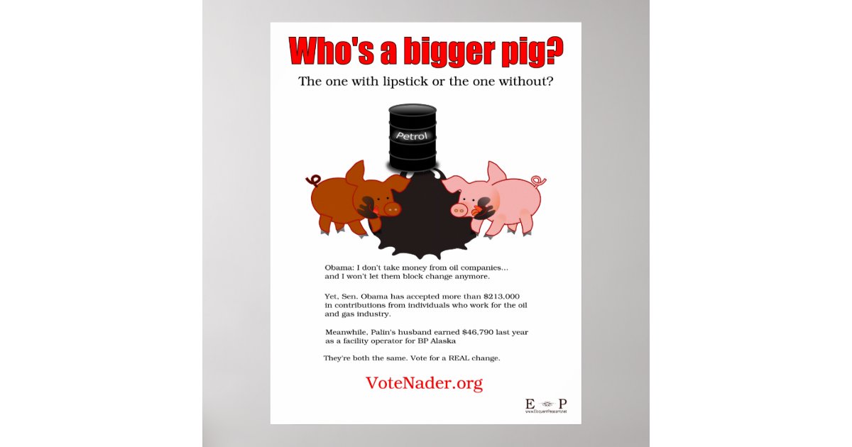 Pigs In Lipstick Poster Zazzle