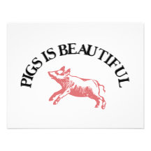 Pigs is Beautiful Personalized Announcements