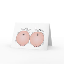 Pigs laughing! cards by graphicdoodles Pigs laughing! cards