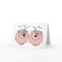 Pigs laughing Thanksgiving cards