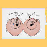 Pigs laughing Thanksgiving cards