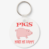 Pigs Make Me Happy keychains by AllPetsStore Pigs Make Me Happy keychains