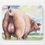 Pigs Rear With Rosie Mousepad