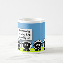 pijamas que llevan tazas de café