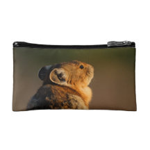 Pika in sunset light makeup bags