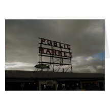 Pike Place Market In Seattle Greeting Card