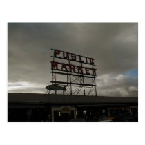 Pike Place Market In Seattle postcards