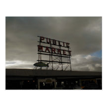 Pike Place Market In Seattle Postcard