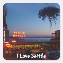Pike Place Market Square Sticker