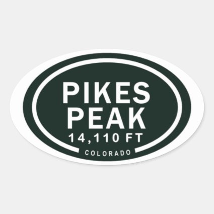 Pikes Peak 14,110 FT CO Mountain Stickers