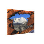 Pikes Peak Seen Through Keyhole Rock Formation Canvas Prints