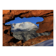 Pikes Peak Thru Hole Greeting Cards