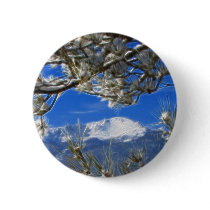 Pikes Peak Winter Snow Covered Fractal Art buttons