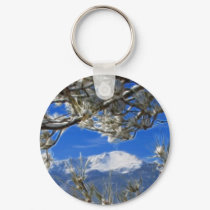 Pikes Peak Winter Snow Covered Fractal Art keychains by KahunaLuna Pikes Peak Winter Snow Covered Fractal Art keychains