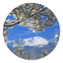 Pikes Peak Winter Snow Covered Fractal Art stickers by KahunaLuna Pikes Peak Winter Snow Covered Fractal Art stickers