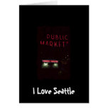 Pikes Place Market at Nite Cards