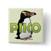 Piko, the Yellow-eyed Penguin Square Button