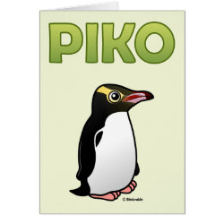 Piko, the Yellow-eyed Penguin Greeting Card