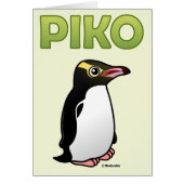 Piko, the Yellow-eyed Penguin Card