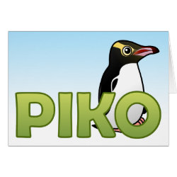 Piko, the Yellow-eyed Penguin Greeting Card