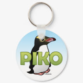Piko, the Yellow-eyed Penguin Round Keychain