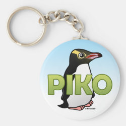Piko, the Yellow-eyed Penguin Basic Button Keychain