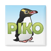 Piko, the Yellow-eyed Penguin Square Magnet