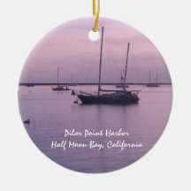 Pilar Point Harbor Half Moon Bay Ornament