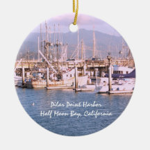 Pilar Point Harbor Half Moon Bay Ornament