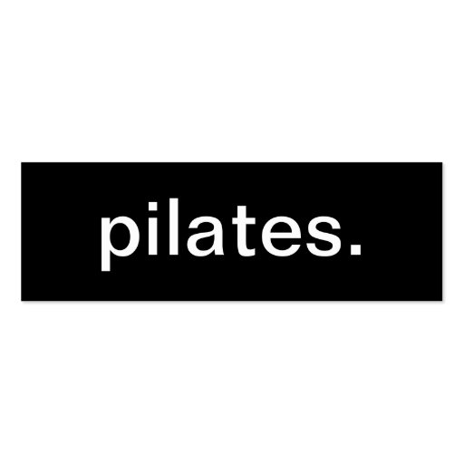 Pilates Business Card (front side)